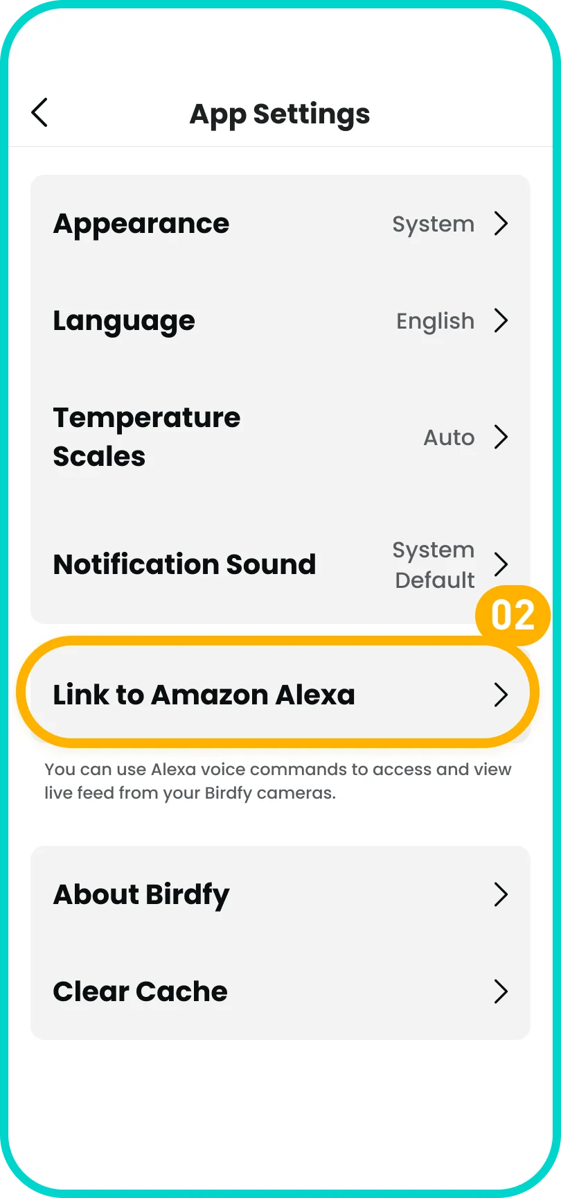 Select Link to Amazon Alexa