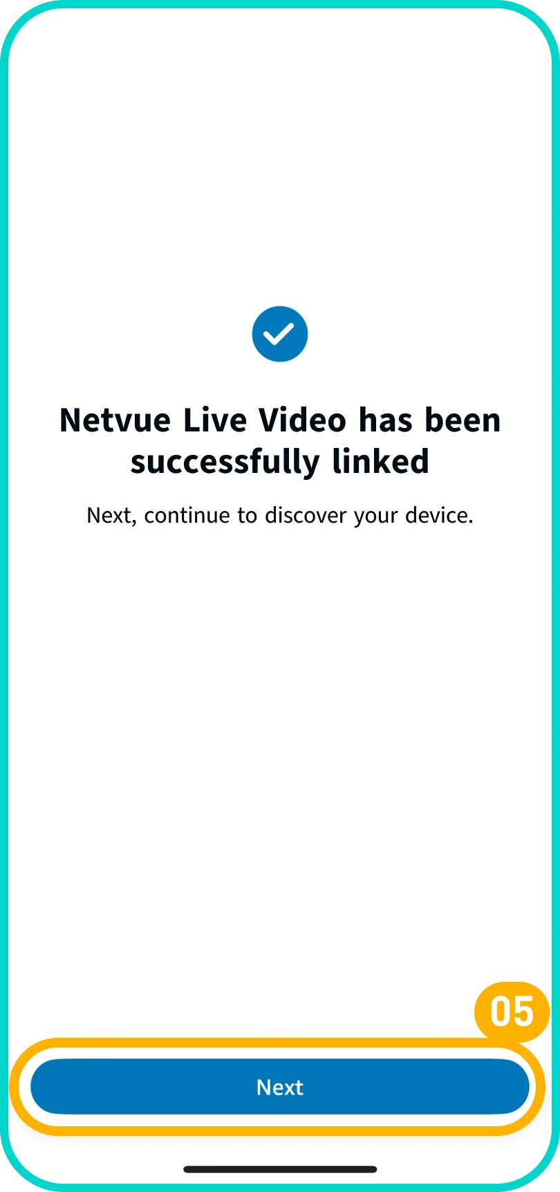 Finish linking Netvue Live Video to Alexa